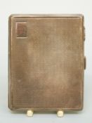 An Art Deco hallmarked silver cigarette case, Chester 1931, length 8.