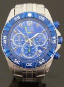 Ford Abu Dhabi World Rally Team stainless steel gentleman's chronograph wristwatch with subsidiary