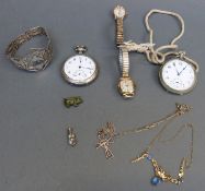 Omega gold plated ladies wristwatch with two-tone hands and baton numerals on expanding metal