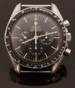 Omega Speedmaster Professional stainless steel gentleman's chronograph wristwatch with luminous