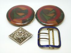 An Indian silver brooch,