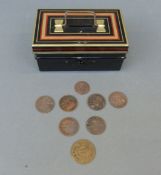 Six 3d Inn tokens c19thC to include Britannia Inn, West Bromwich; Wellington Inn,