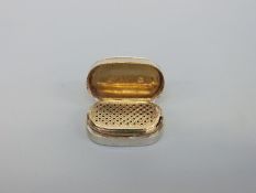 A Georgian hallmarked silver vinaigrette, London 1803 maker Thomas Phipps & Edward Robinson,