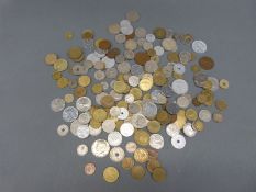 A collection of overseas largely 20thC pre-Euro coins including WWII era France, Germany,