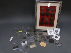 A collection of ancient coinage including hammered, Chinese, Ptolemy etc,