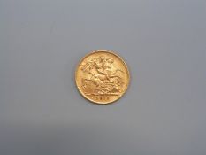 A 1912 gold half sovereign