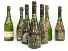Eight bottles of alcohol comprising 1993 Green Point champagne,
