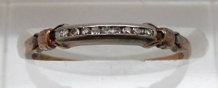 An Art Deco ring set with diamonds (size L)