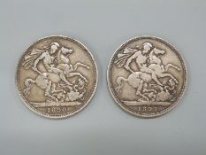 Two Victorian Jubilee head crowns