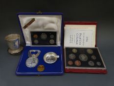 1996 UK deluxe cased proof coin set,