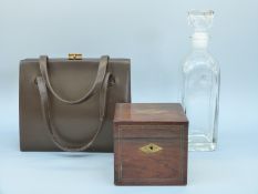 A vintage leather 'Waldybag' ladies handbag with matching purse,
