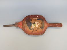 A vintage hand decorated pair of bellows