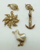 A natural pearl in the form of a chick,