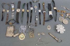 A collection of vintage watches and jewellery including Timex,
