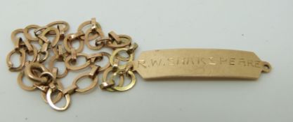 A 14ct gold bracelet
