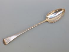 A Georgian hallmarked silver basting spoon, London 1798 maker William Sumner I, length 29cm,