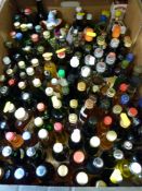 Approximately 130 alcohol miniatures predominantly brandy and cognac