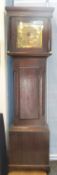 An early / mid 19thC 30 hour duration oak longcased clock,
