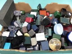 A collection of ring boxes