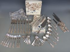 A quantity of mainly Viners silver plated Kings pattern cutlery
