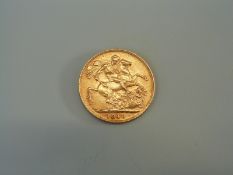 A 1910 Edward VII gold full sovereign