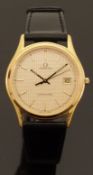 Omega Seamaster gold plated gentleman's wristwatch with date aperture, luminous hands,