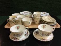 A tray of Royal Doulton coffee cups and saucers,