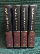 Three boxes of encyclopedia Brittanica together with an accompanying set, Ready reference and Index.