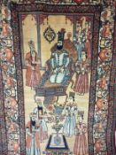 A Fine Nadir Shah Pictorial Rug, Kirman, South West Persia, early 20th century,