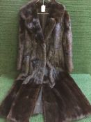 A lady's full length mink fur coat