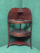 A Georgian mahogany corner washstand