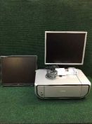 An LG Flatron slim monitor,