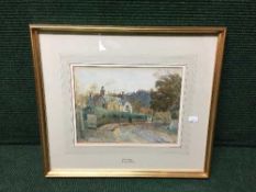 Thomas Swift Hutton : Corbridge, watercolour, signed, dated 1891, framed.