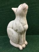 A garden figure - happy cat