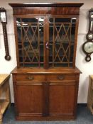 A 19th century glazed mahogany bookcase