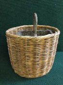Two wicker log baskets,