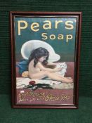 A mahogany framed Pears Soap advertisment - Good morning,