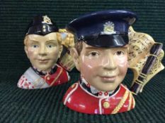 Two Royal Doulton Character jugs: North Staffordshire Drummer boy and North Staffordshire Fife