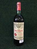 Petrus, Pomerol, vintage 1980, upper/top shoulder, some foxing to label.