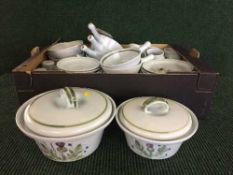 A eight piece setting Buchanan stoneware dinner service