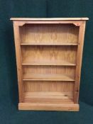 A set of pine open shelves