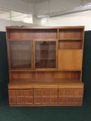 A teak McIntosh bureau display cabinet