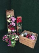 A quantity of artificial flowers