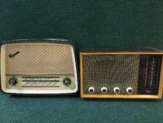 A mid twentieth century Ferguson valve radio together with a Marconi valve radio