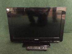 A Panasonic Vierra 24 inch lcd tv with remote