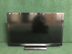A Panasonic 42 inch Vierra lcd tv with remote