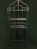 A contemporary metal hall stand