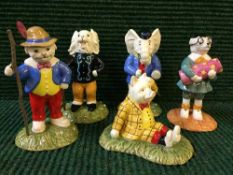 Five Royal Doulton Rupert the Bear characters (5)
