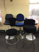 Five contemporary bar chairs