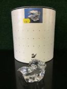 A Swarovski crystal figure - Seal and pup, boxed.